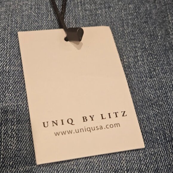 Litz by Uniq Distressed NWT Women Size 30 Wide Leg Retro Flared Festival Jeans - Picture 5 of 9